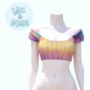 Off-Shoulder Ombre Bikini Top • Stretchy • Size S NWOT